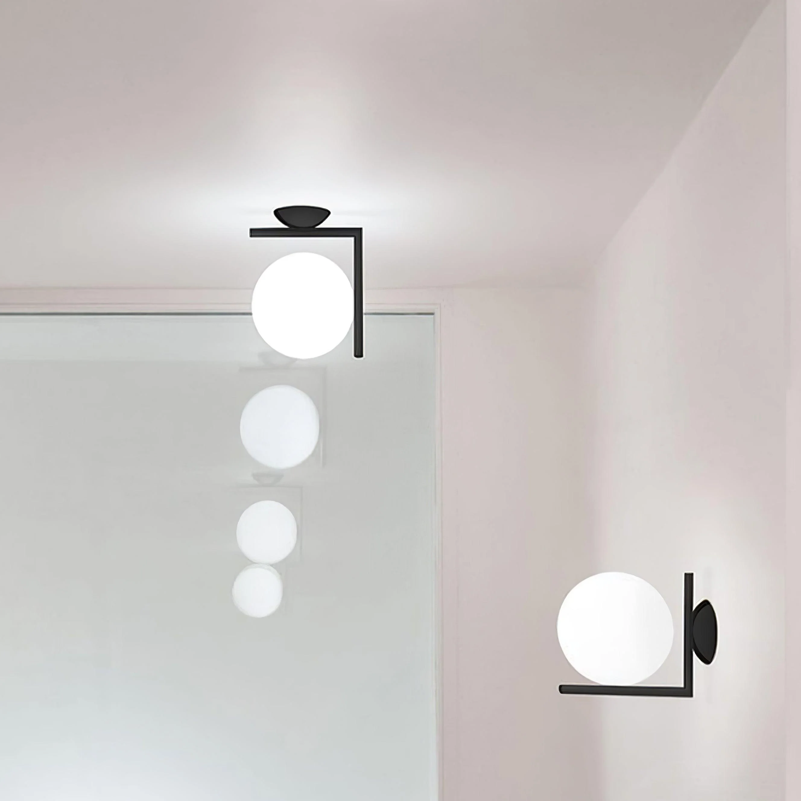 Blown Glass Opal Glass Wall Lamp - Image 46
