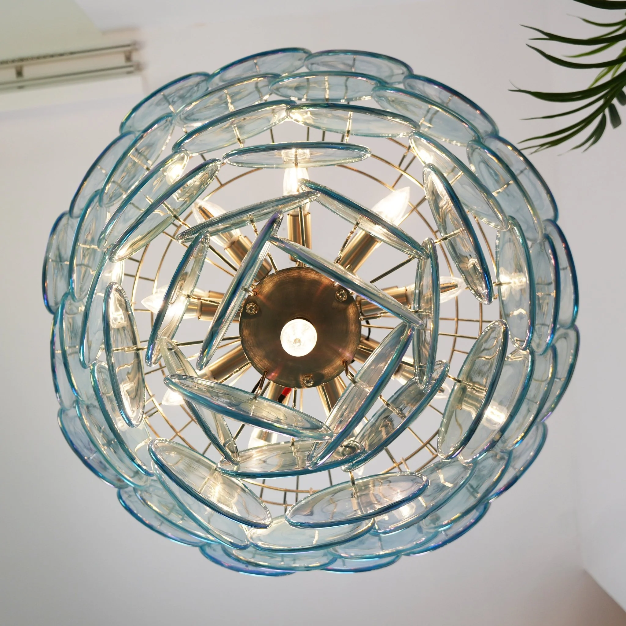 Blue Murano Disc Chandelier - Image 14