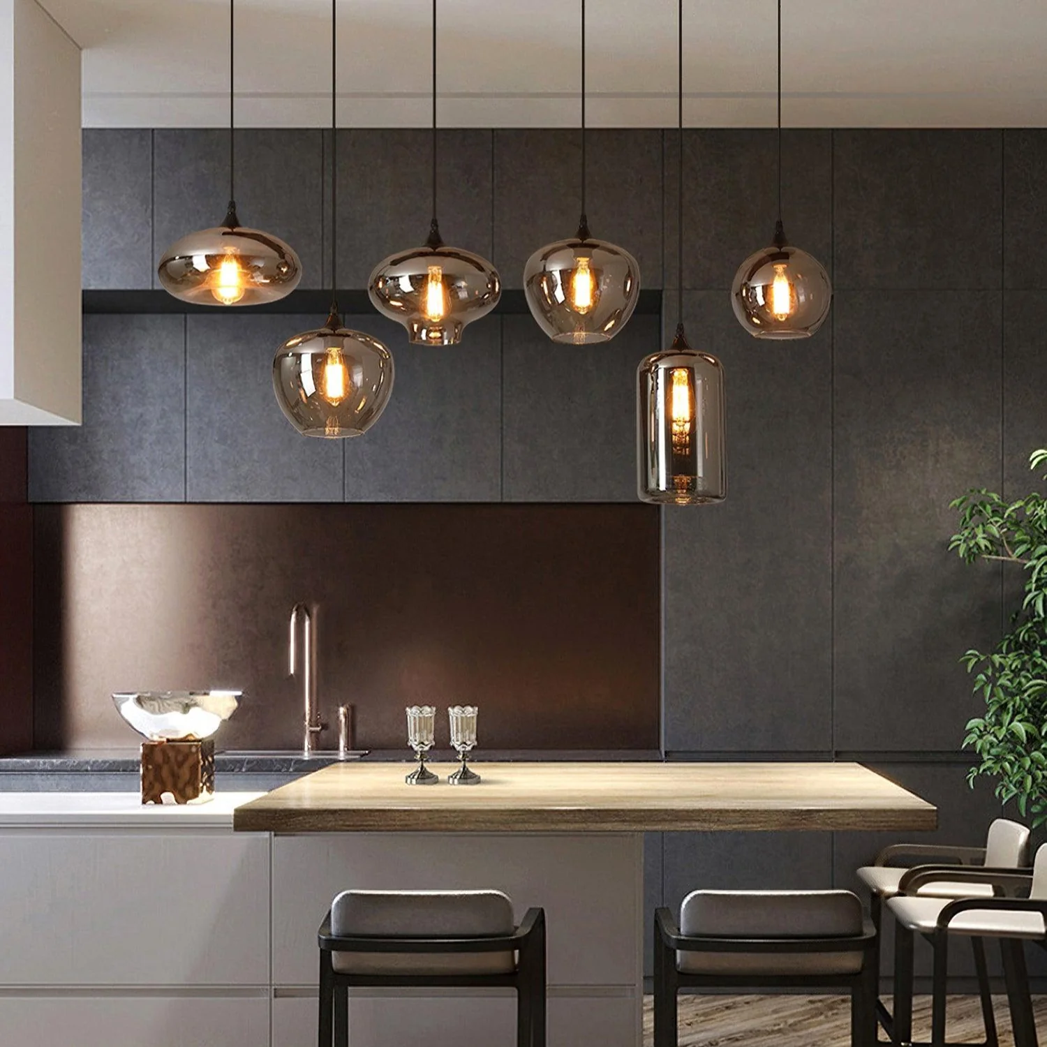Bottle Glass Pendant Light - Image 15