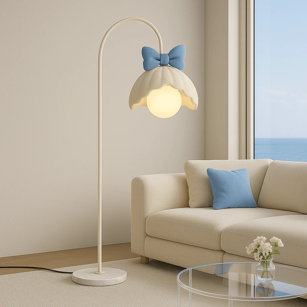 Bow Trim Petal Shade Floor Lamp - Image 2