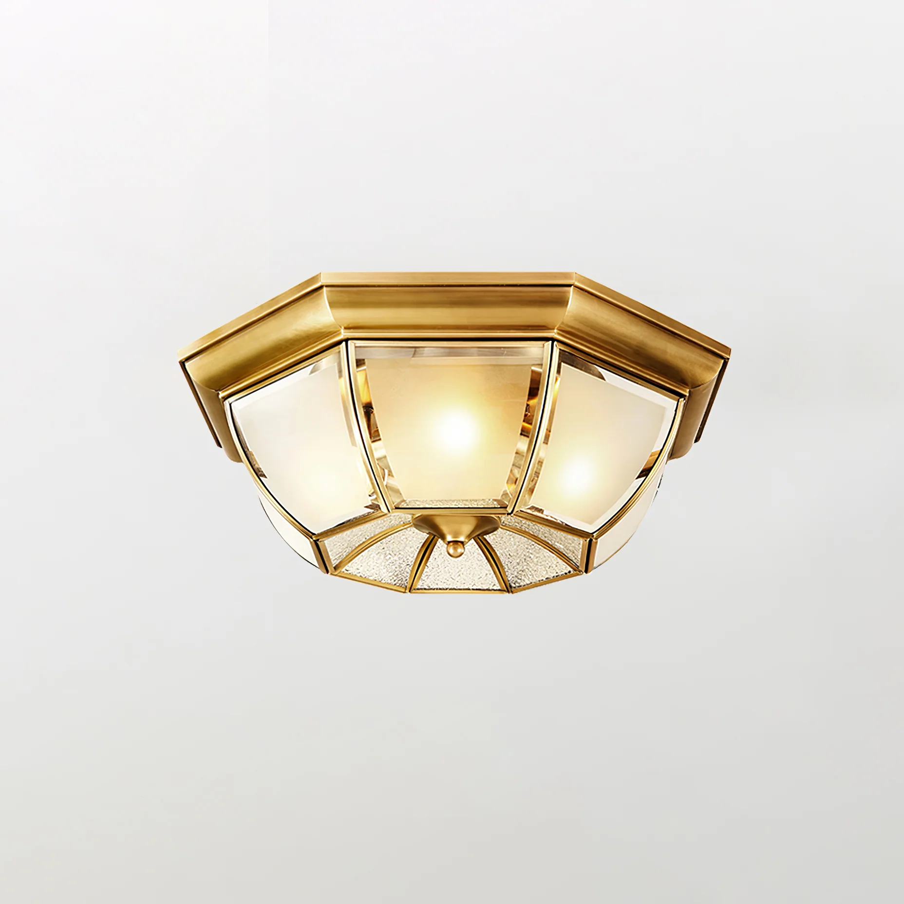 Bowl Shaped Brass Ceiling Lamp - Image 14