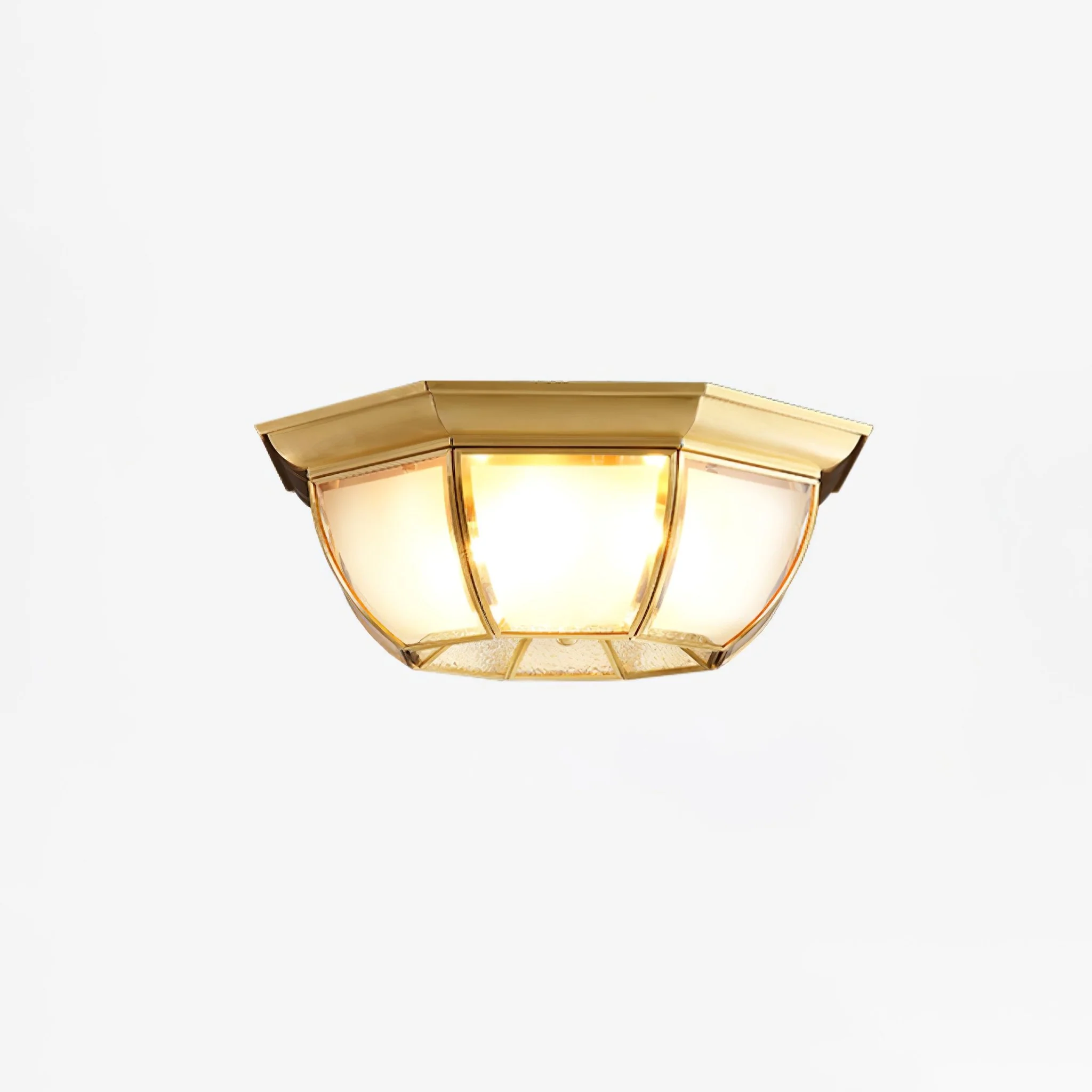 Bowl Shaped Brass Ceiling Lamp - Image 9