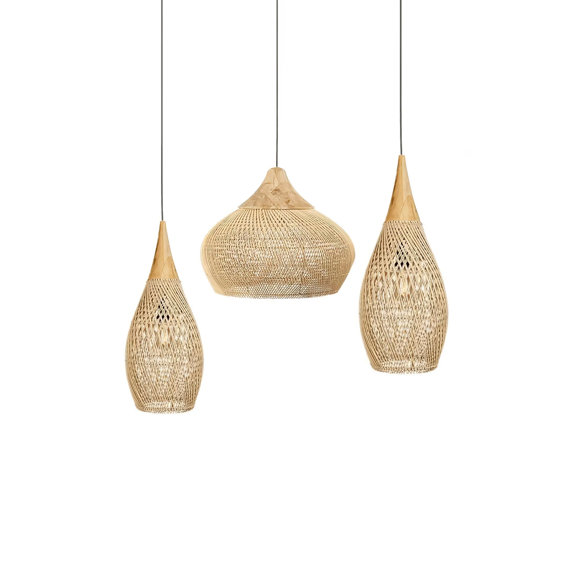 Braided Rattan Pendant Lamp - Image 109