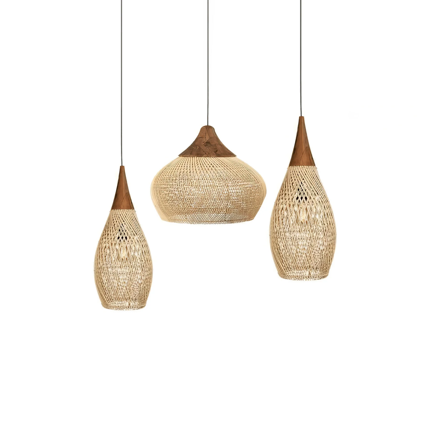 Braided Rattan Pendant Lamp - Image 110
