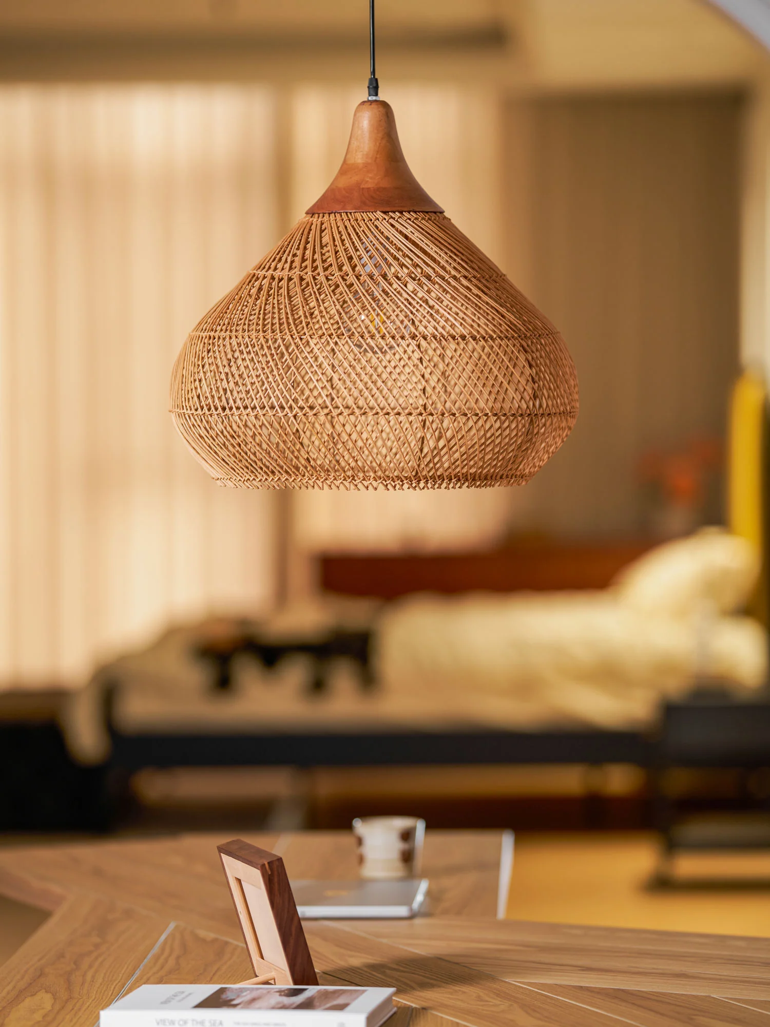 Braided Rattan Pendant Lamp - Image 12