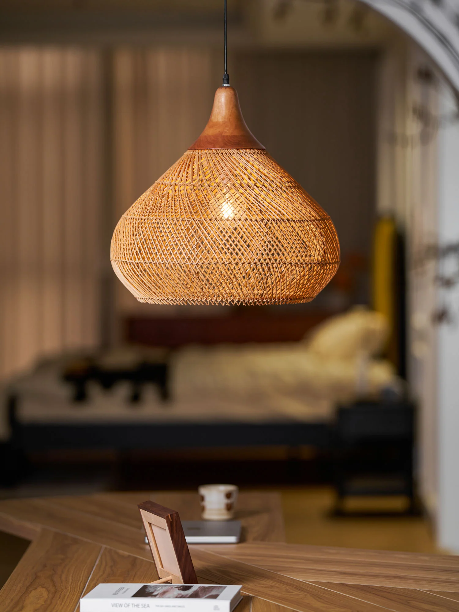 Braided Rattan Pendant Lamp - Image 14