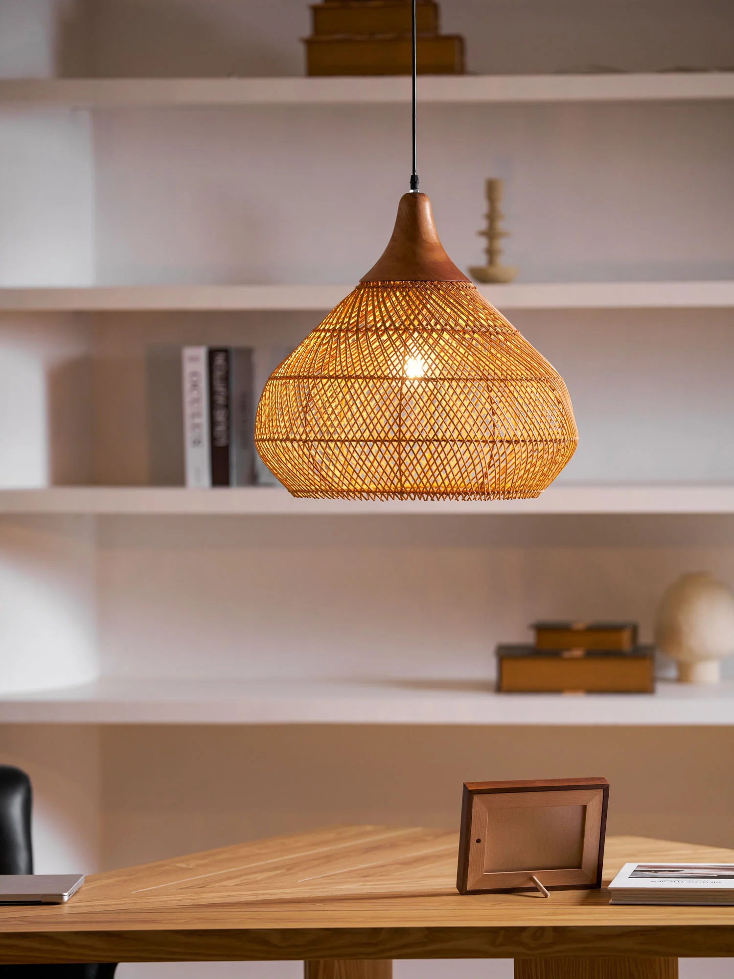 Braided Rattan Pendant Lamp - Image 15