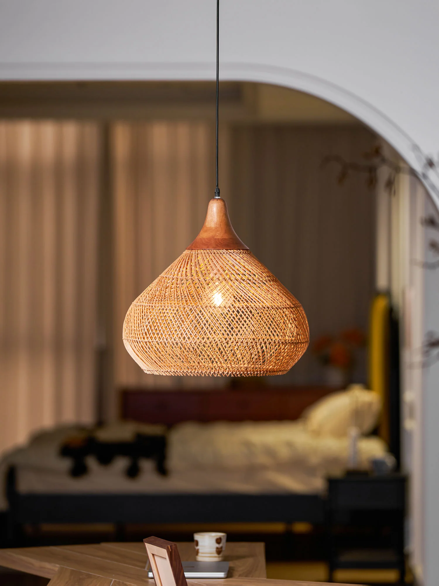 Braided Rattan Pendant Lamp - Image 18