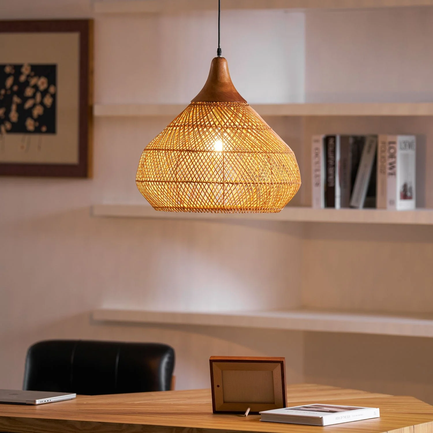 Braided Rattan Pendant Lamp - Image 19