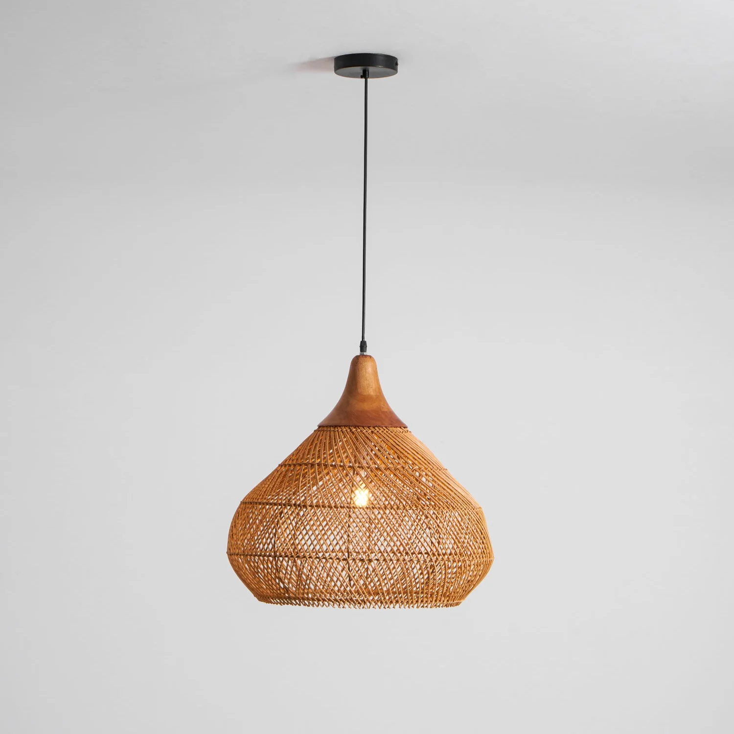 Braided Rattan Pendant Lamp - Image 93