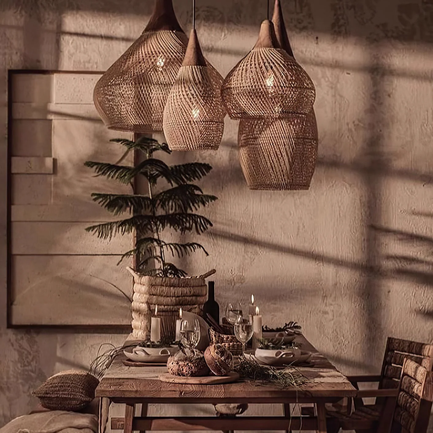 Braided Rattan Pendant Lamp - Image 26