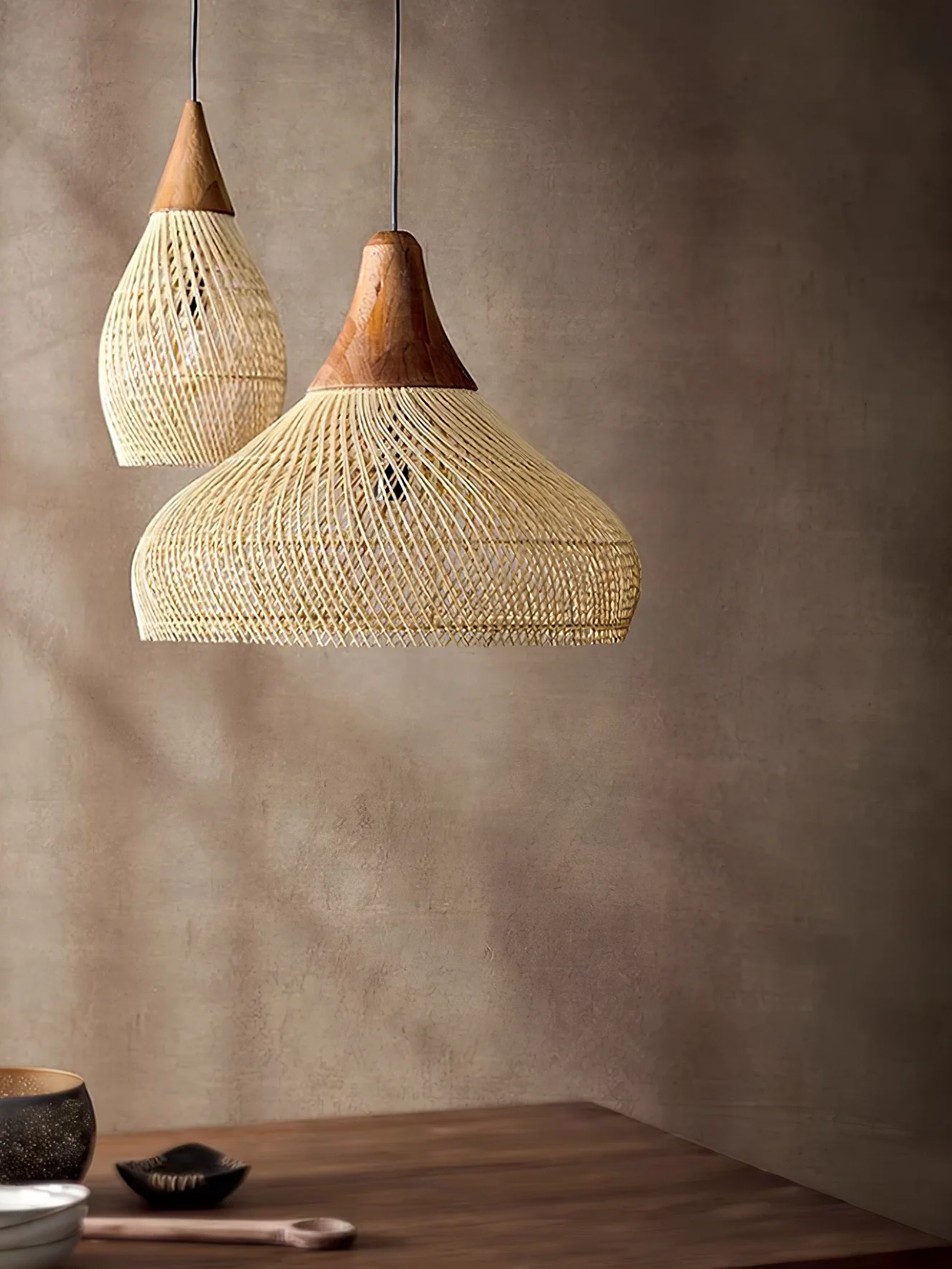 Braided Rattan Pendant Lamp - Image 65