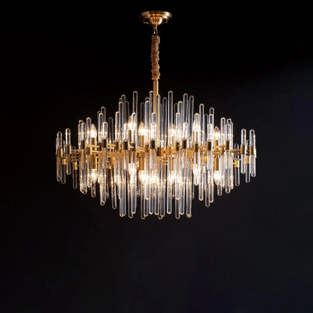 Vintage Antique Brass Chandelier - Image 10