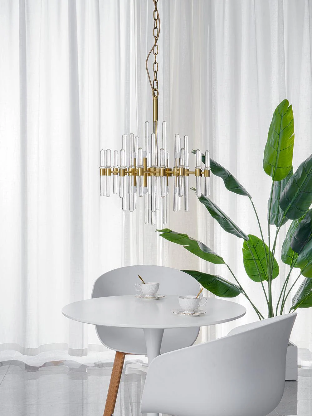 Vintage Antique Brass Chandelier - Image 14