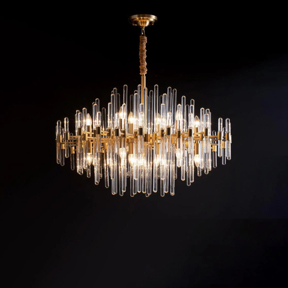 Vintage Antique Brass Chandelier - Image 40
