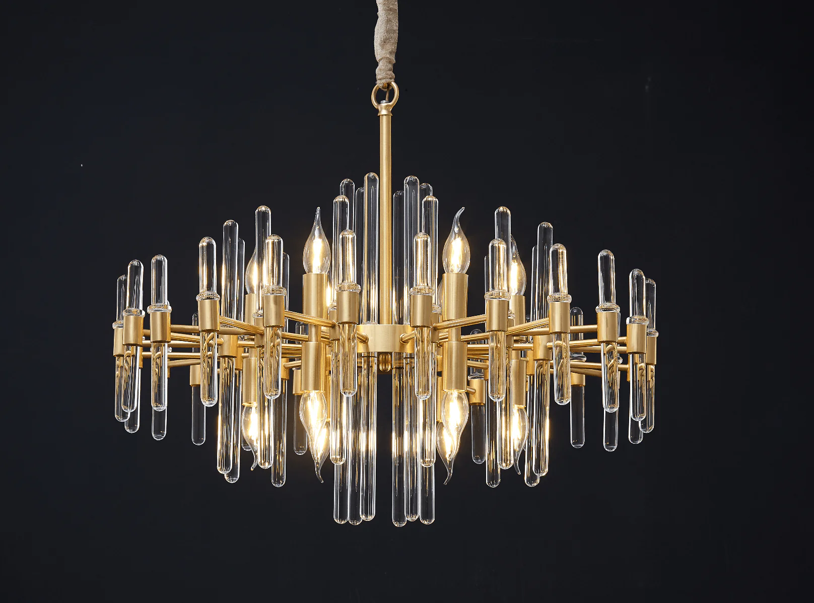 Vintage Antique Brass Chandelier - Image 46