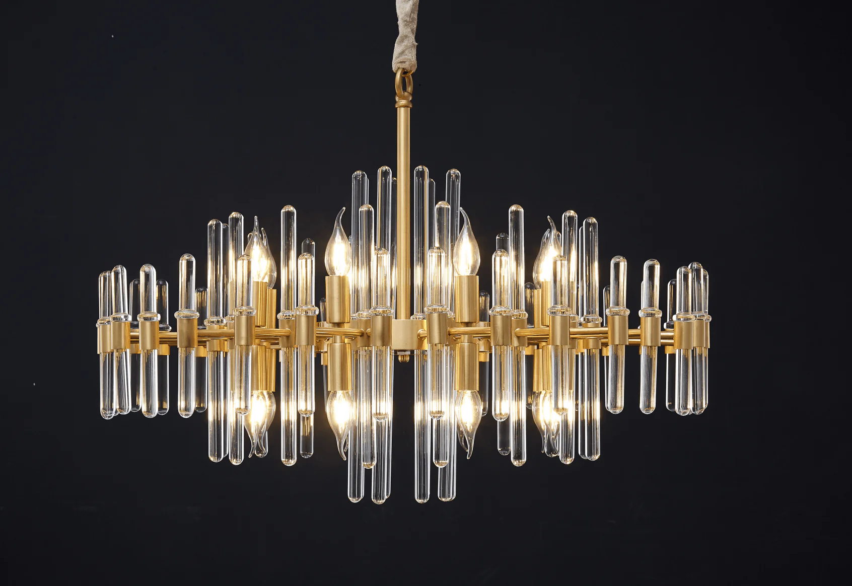 Vintage Antique Brass Chandelier - Image 47