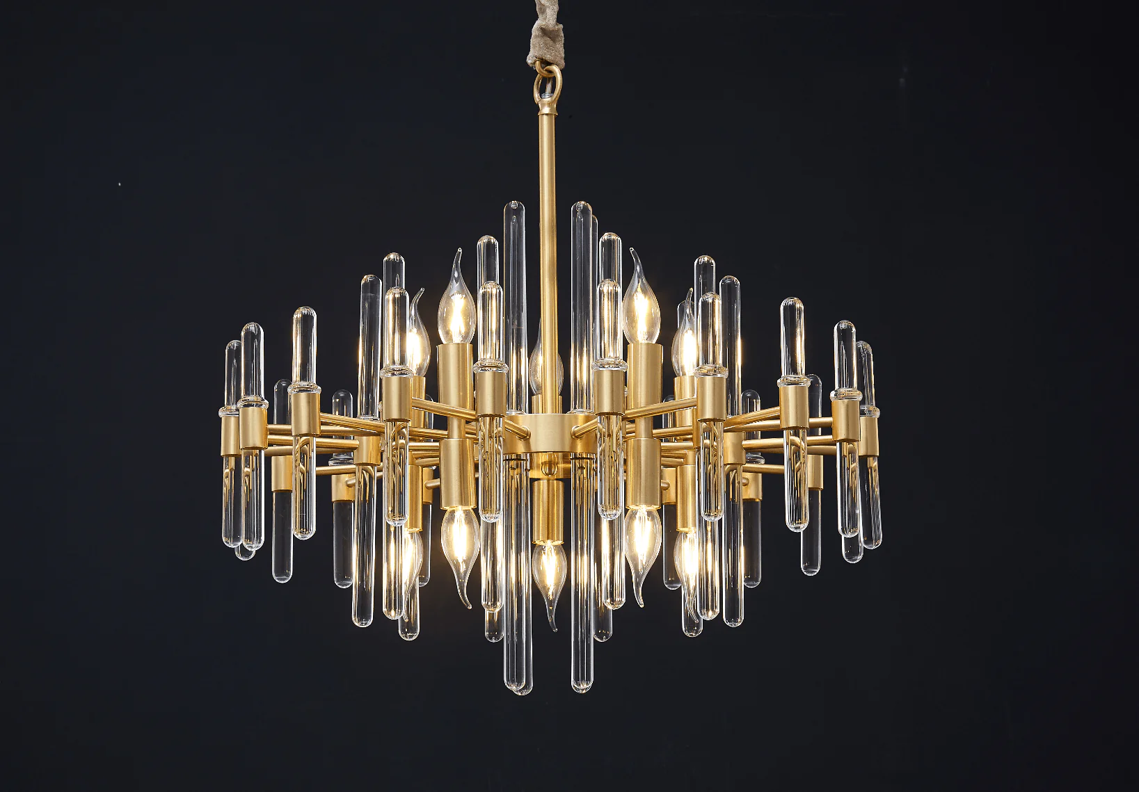 Vintage Antique Brass Chandelier - Image 48