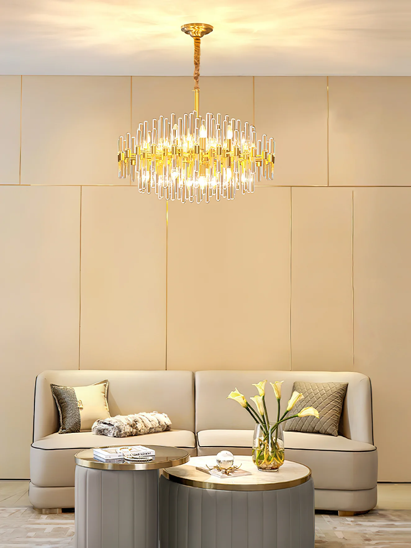 Vintage Antique Brass Chandelier - Image 49