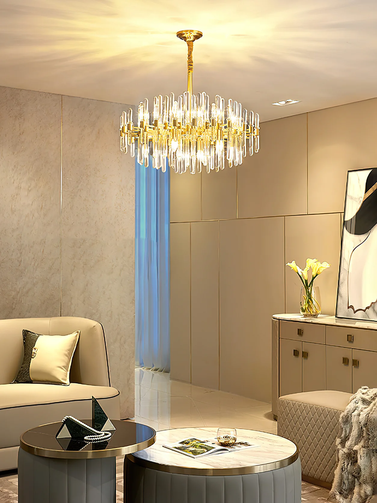 Vintage Antique Brass Chandelier - Image 53