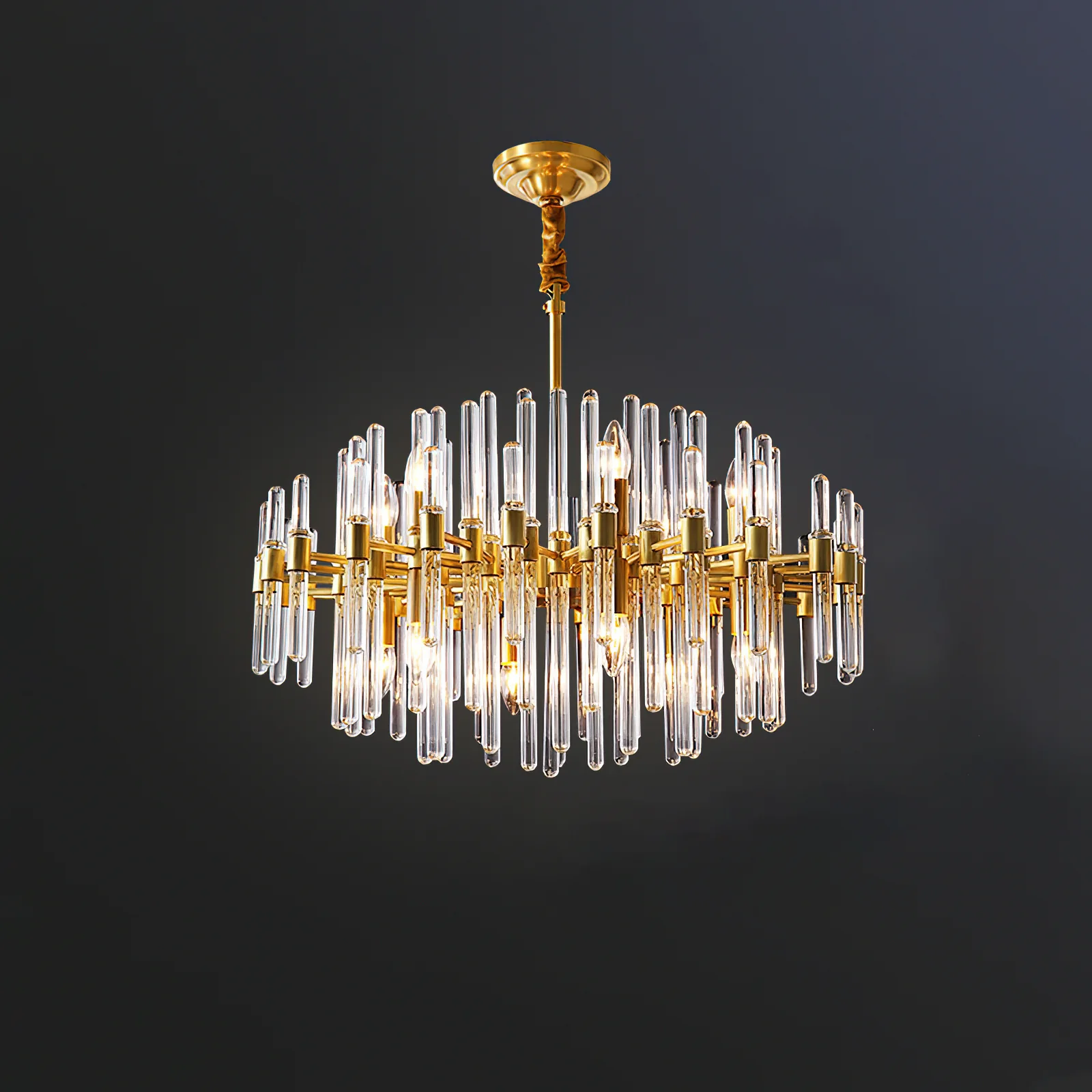 Vintage Antique Brass Chandelier - Image 54