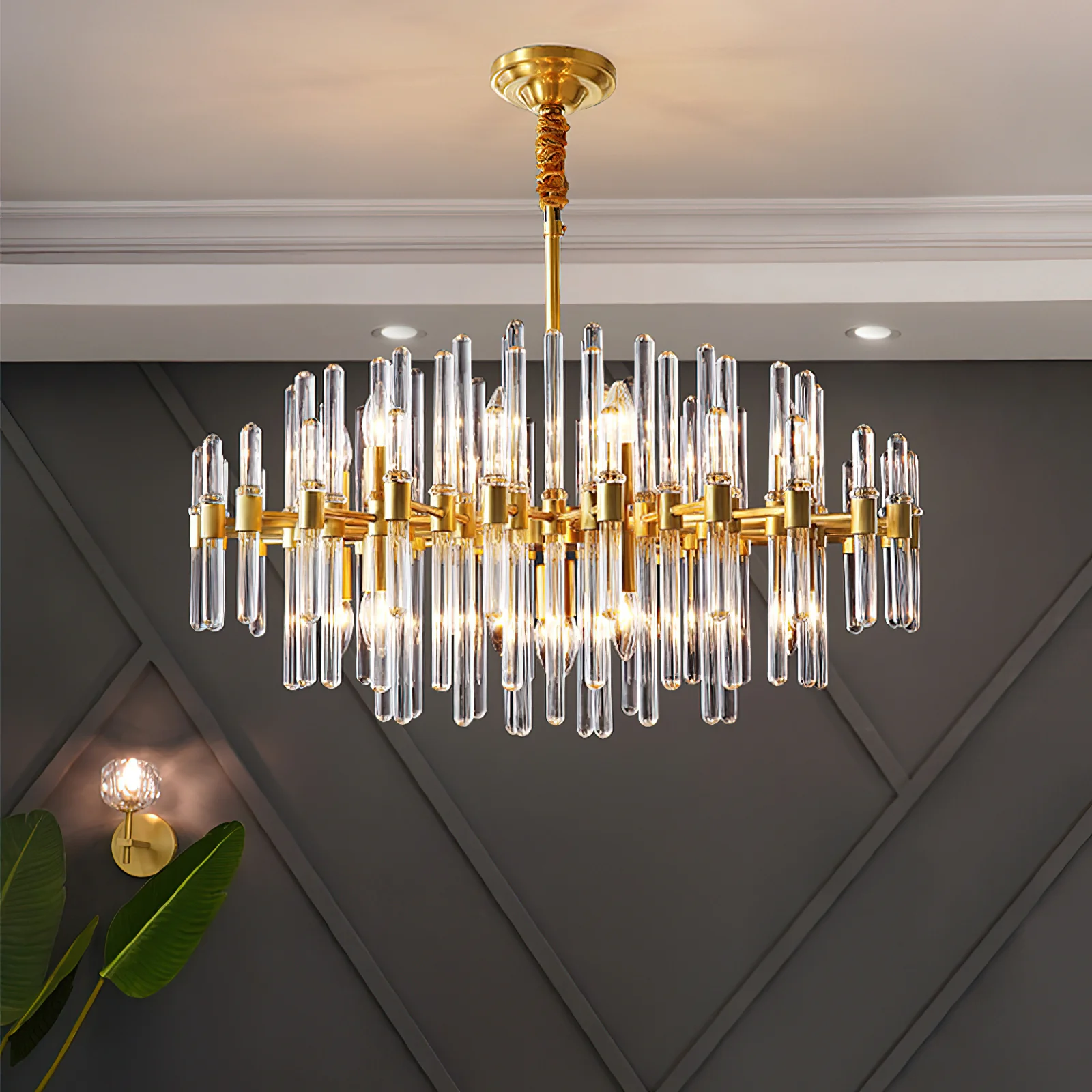 Vintage Antique Brass Chandelier - Image 55