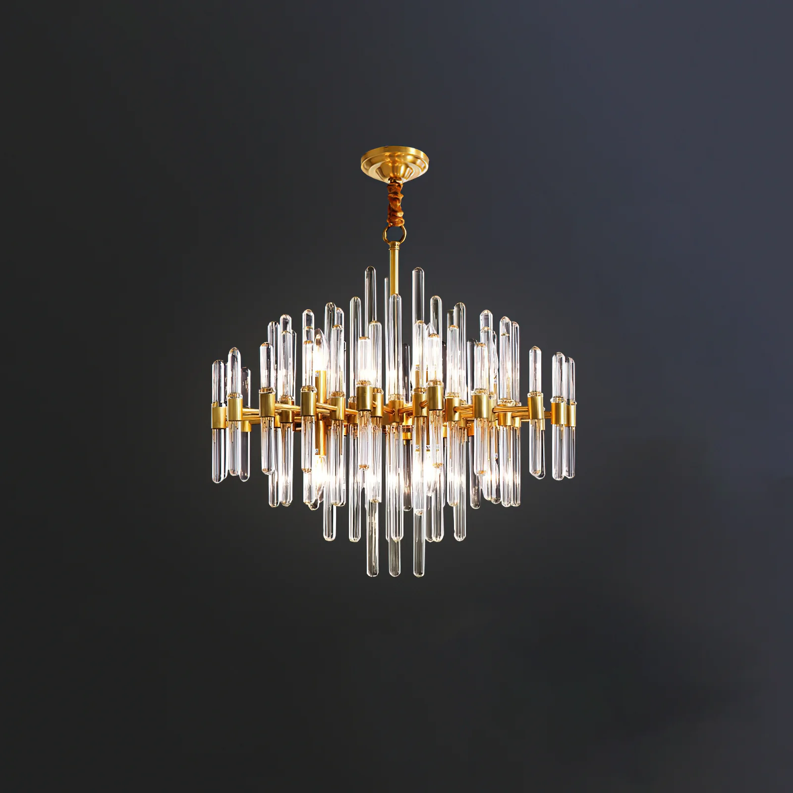 Vintage Antique Brass Chandelier - Image 56