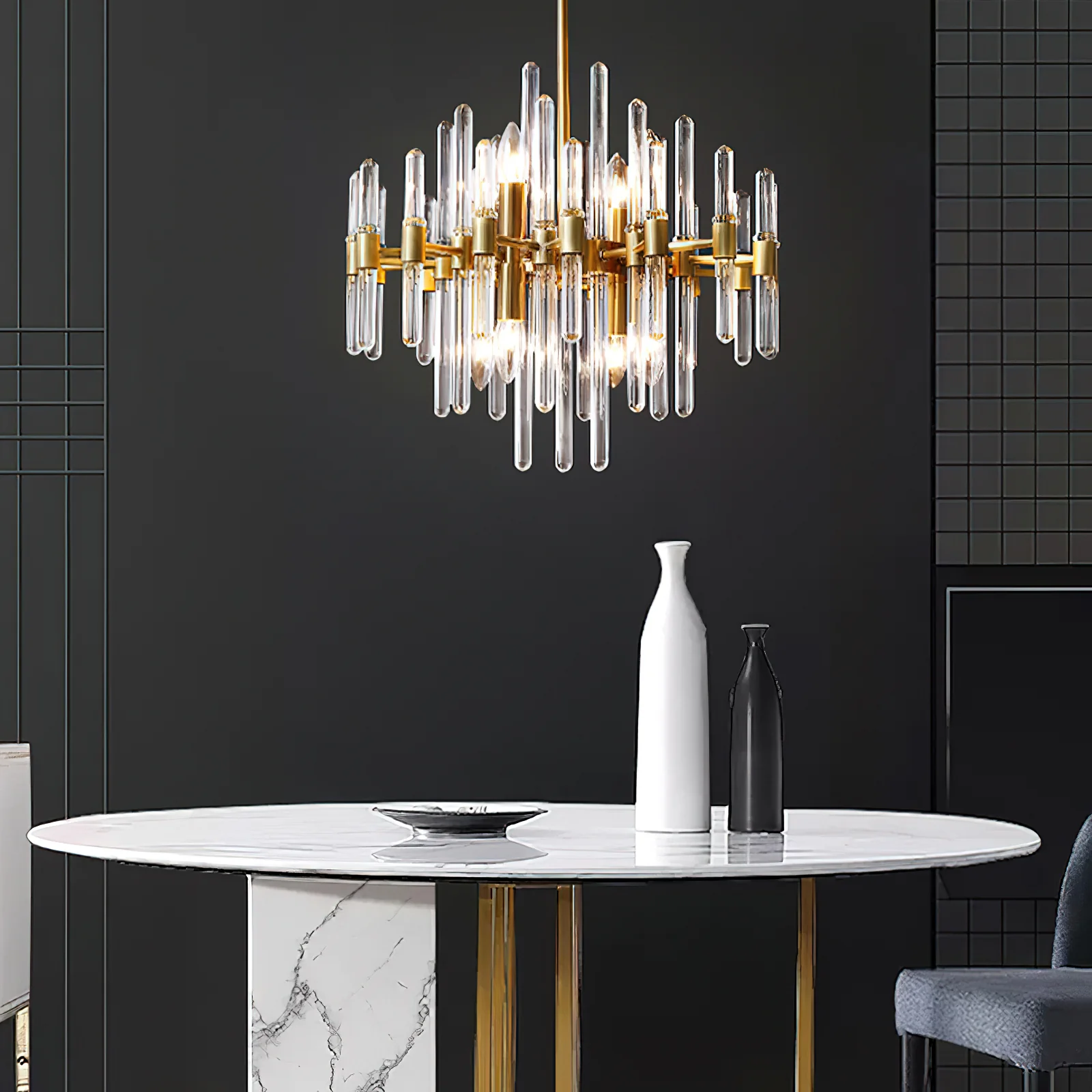 Vintage Antique Brass Chandelier - Image 57