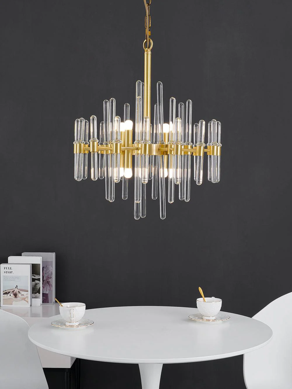 Vintage Antique Brass Chandelier - Image 7