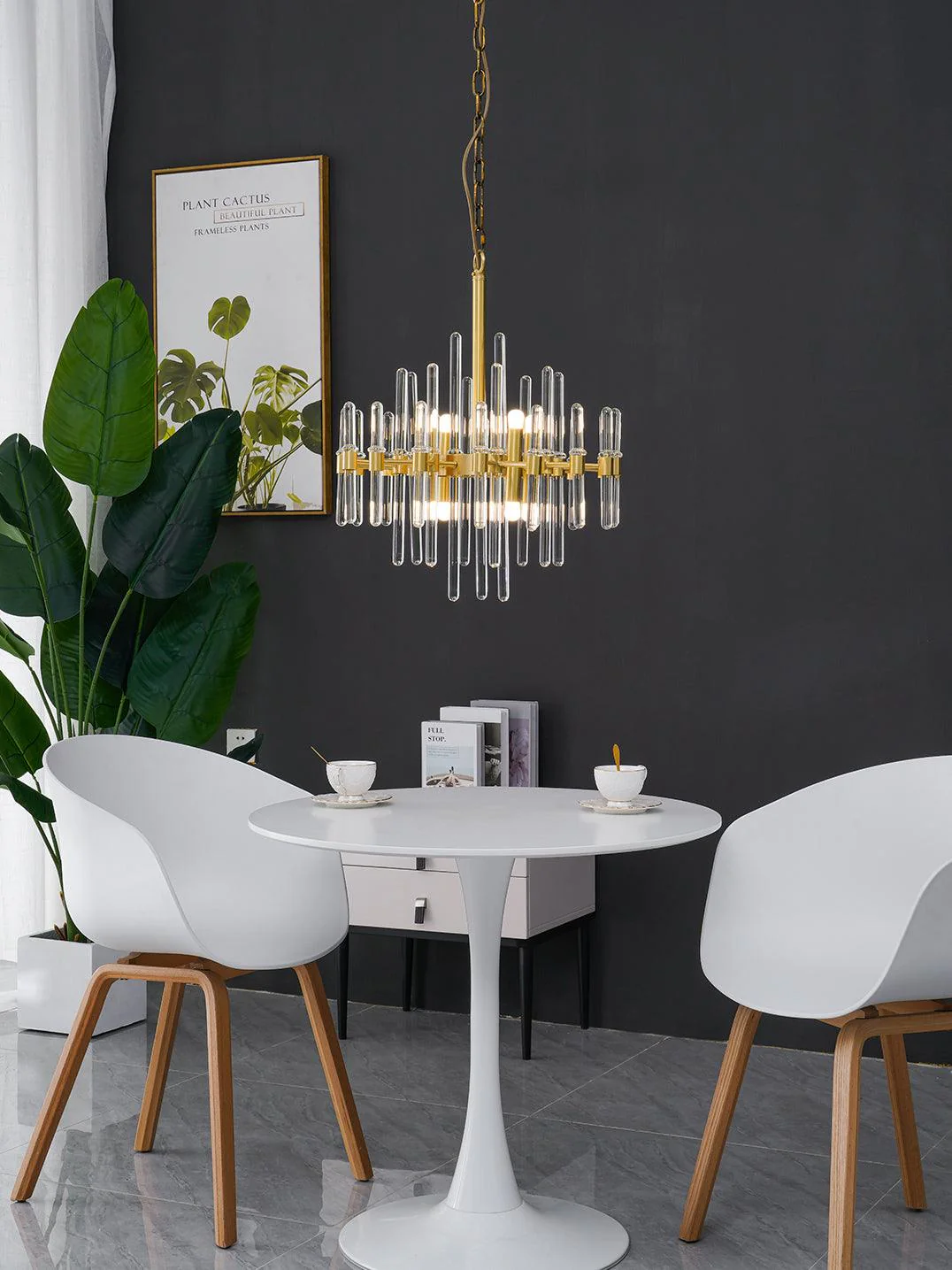 Vintage Antique Brass Chandelier - Image 8