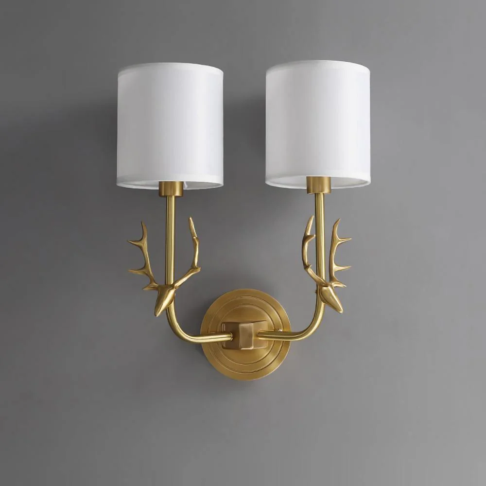 Brass Deer Head Wall Light - Image 14