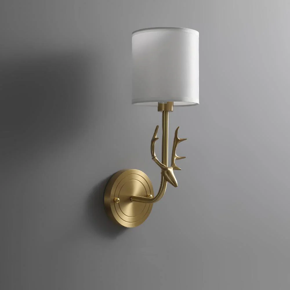 Brass Deer Head Wall Light - Image 15