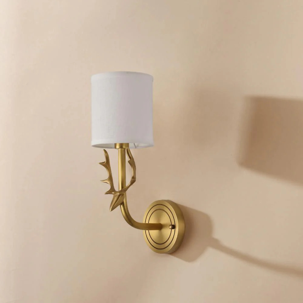 Brass Deer Head Wall Light - Image 20