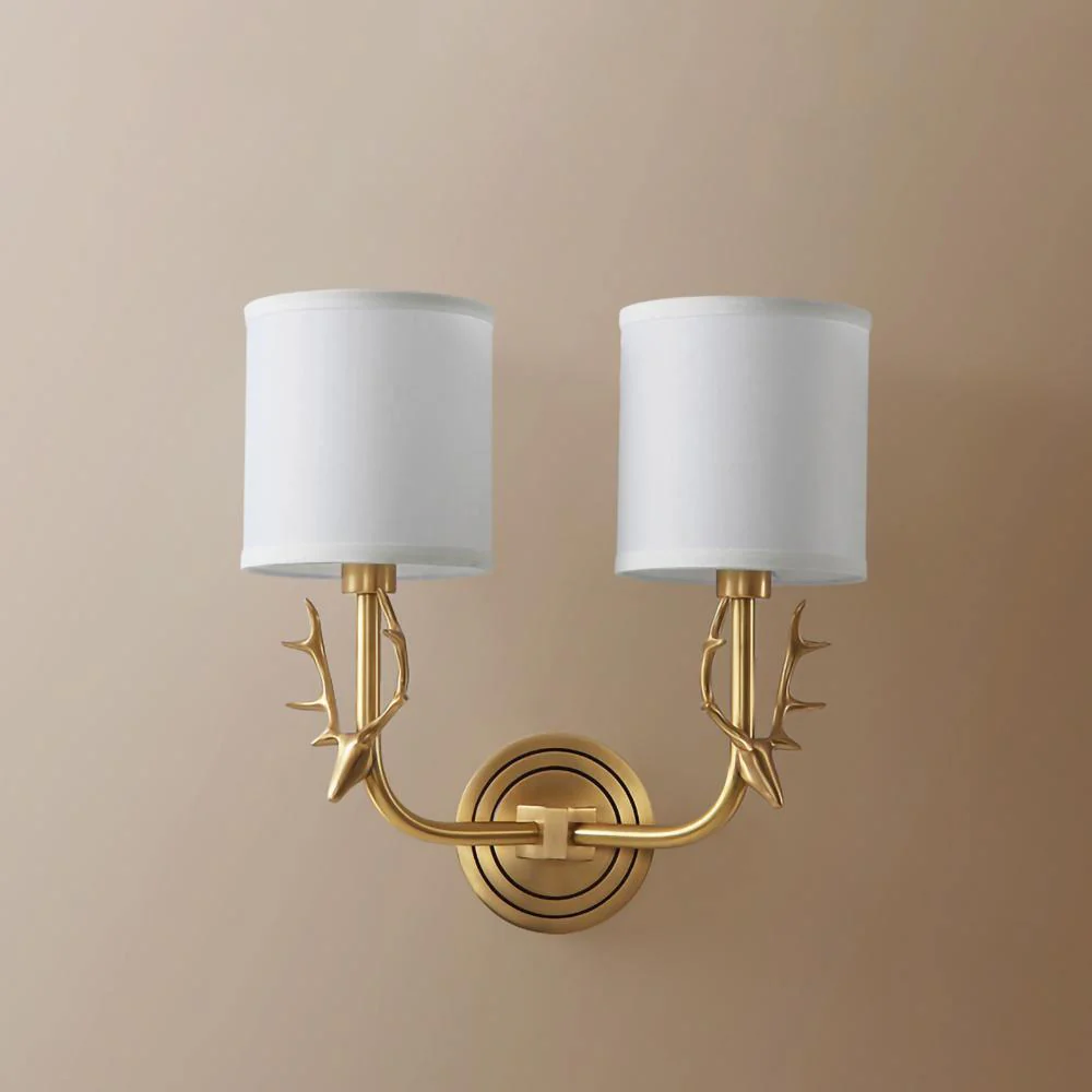 Brass Deer Head Wall Light - Image 21