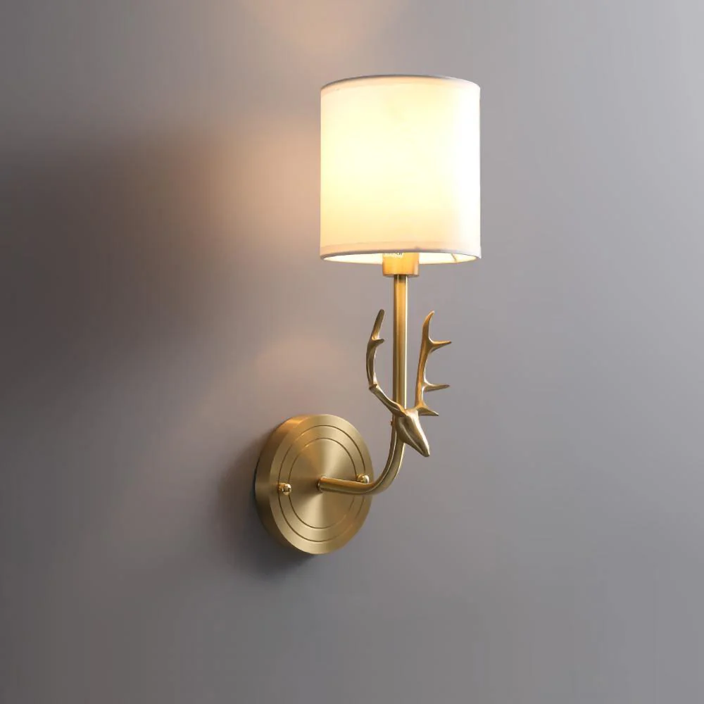 Brass Deer Head Wall Light - Image 22