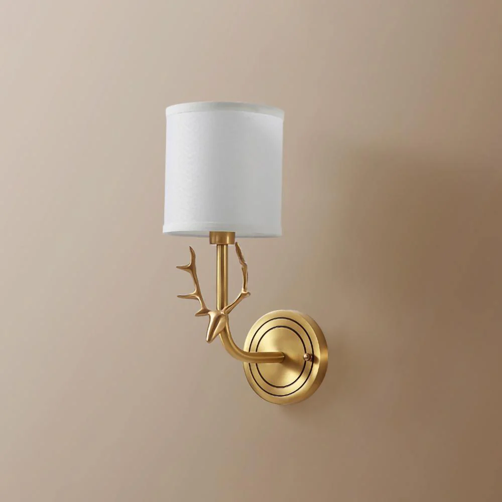 Brass Deer Head Wall Light - Image 23