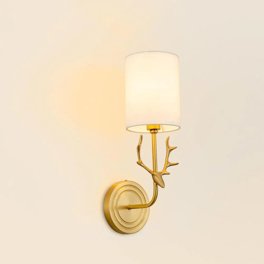 Brass Deer Head Wall Light - Image 24
