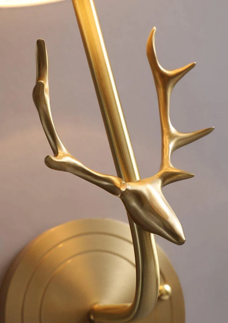 Brass Deer Head Wall Light - Image 28