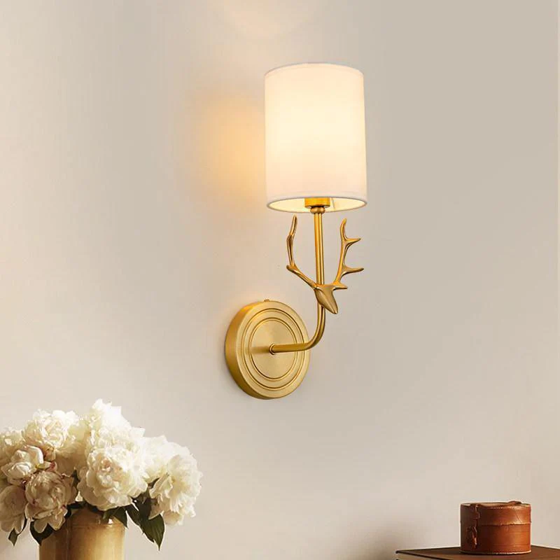 Brass Deer Head Wall Light - Image 30