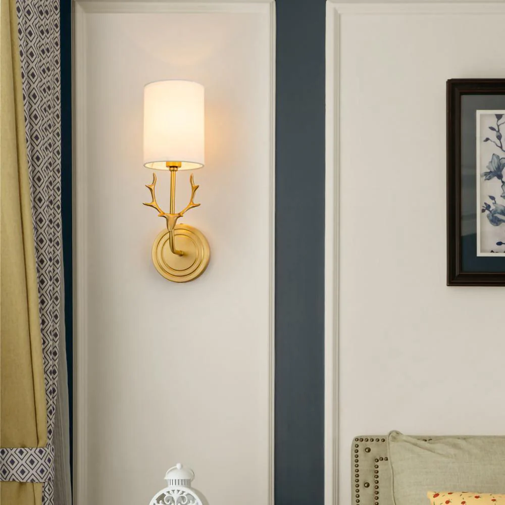 Brass Deer Head Wall Light - Image 31