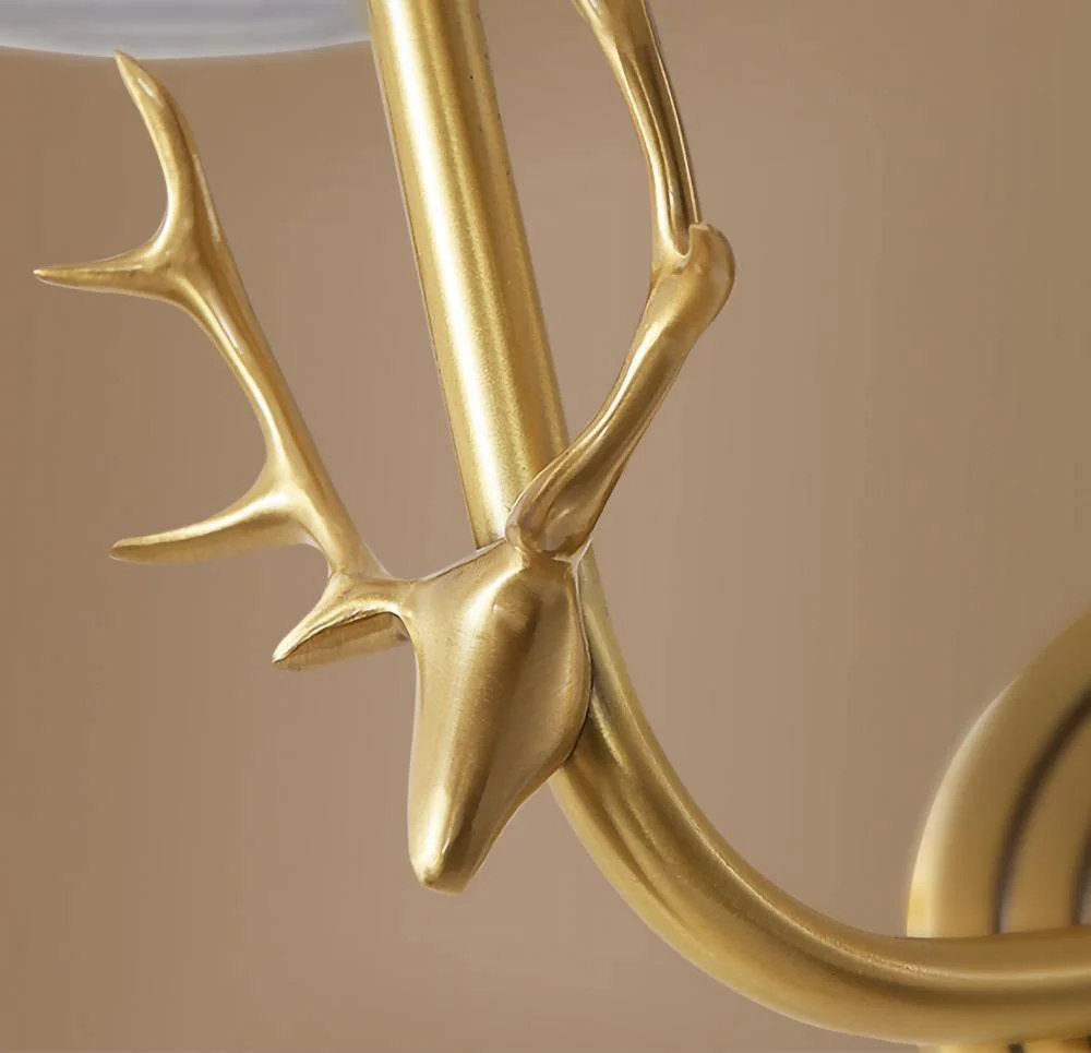 Brass Deer Head Wall Light - Image 34