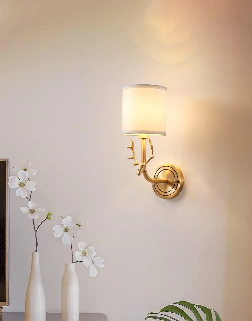 Brass Deer Head Wall Light - Image 37