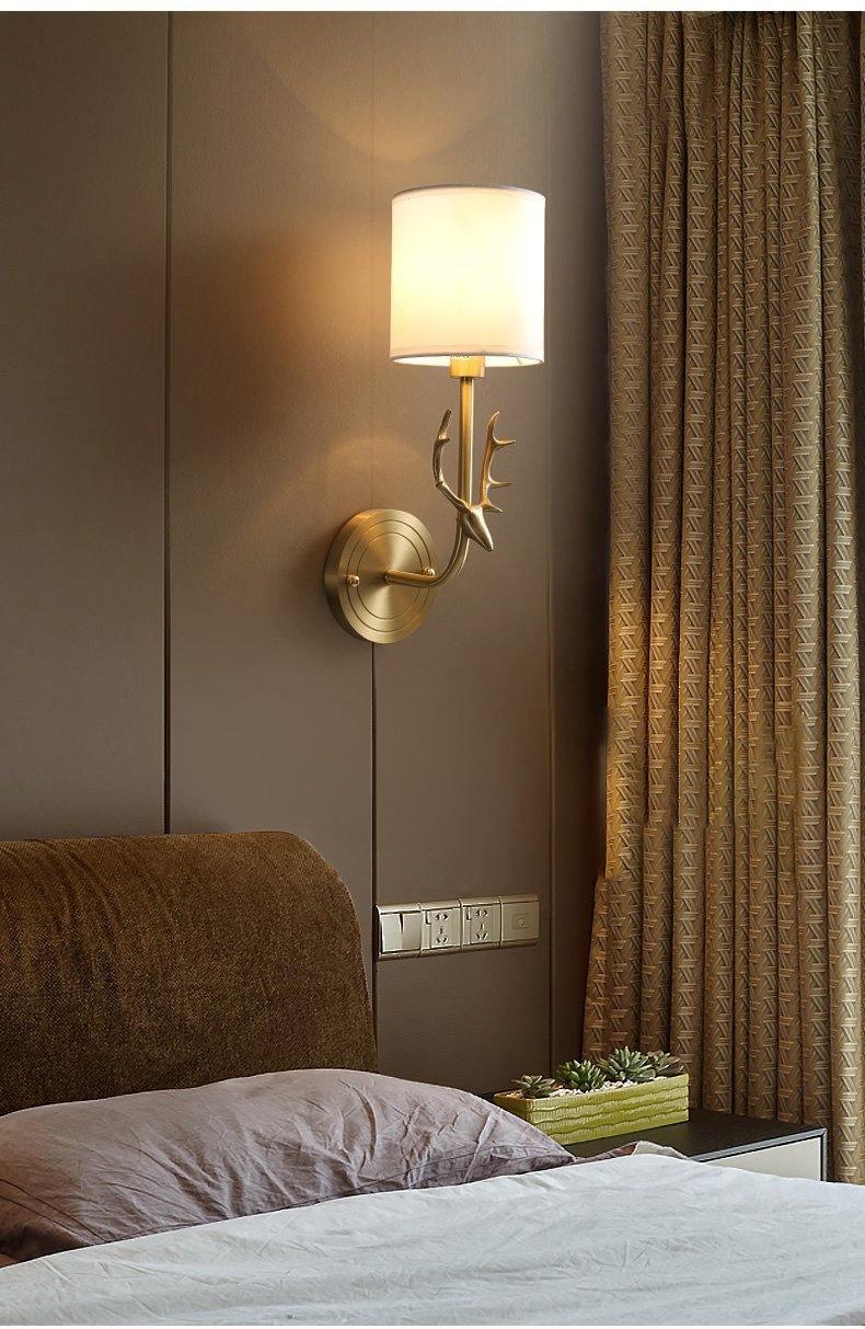 Brass Deer Head Wall Light - Image 39