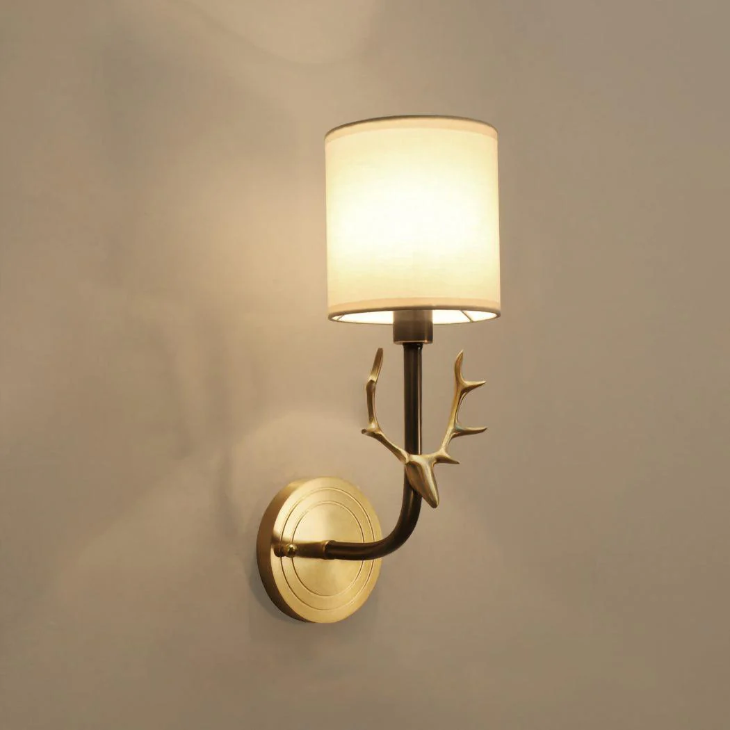 Brass Deer Head Wall Light - Image 42