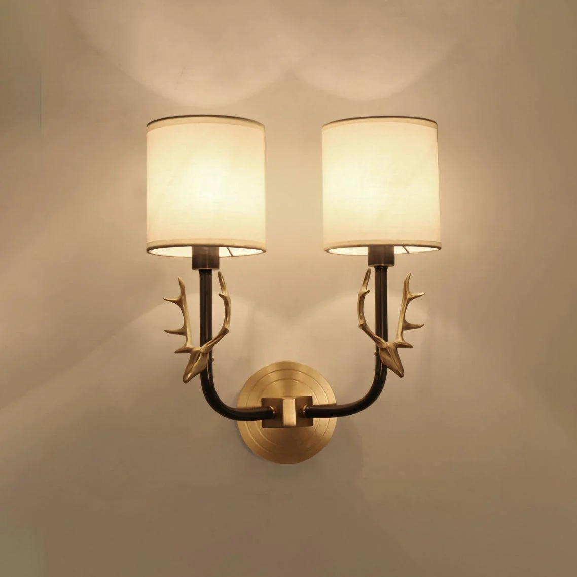 Brass Deer Head Wall Light - Image 45