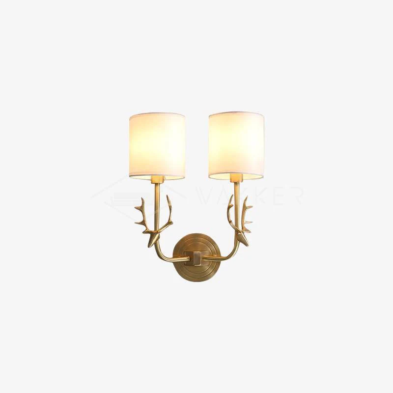 Brass Deer Head Wall Light - Image 46