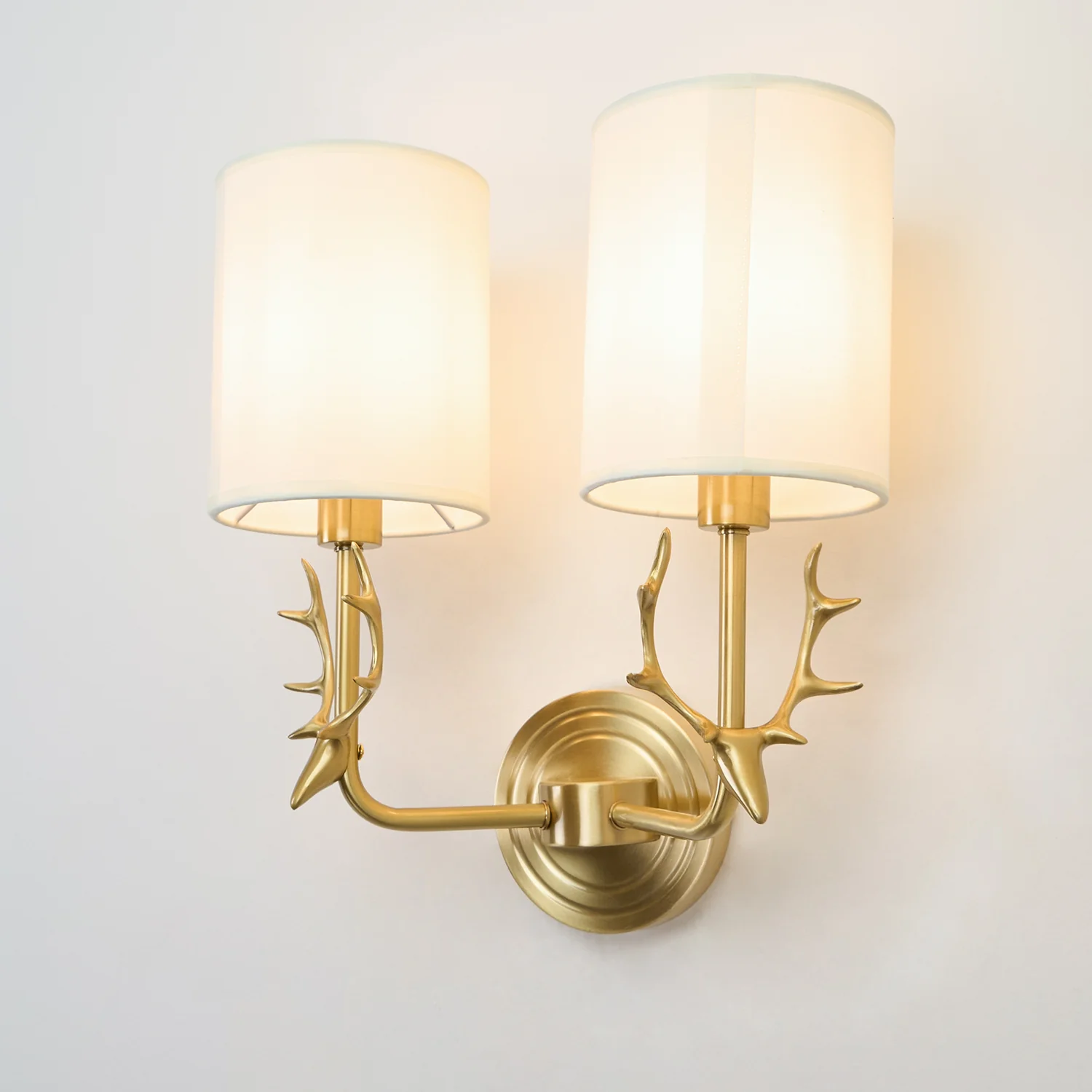 Brass Deer Head Wall Light - Image 48