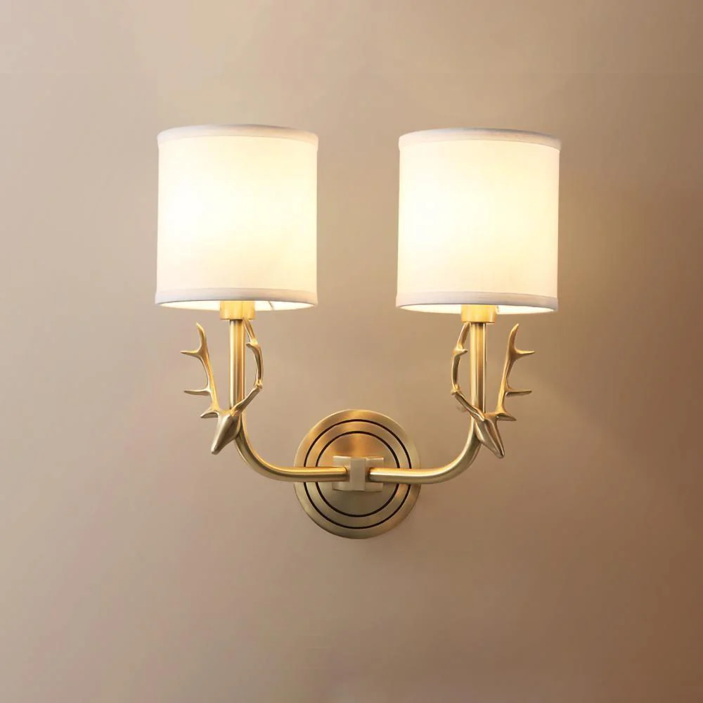 Brass Deer Head Wall Light - Image 6
