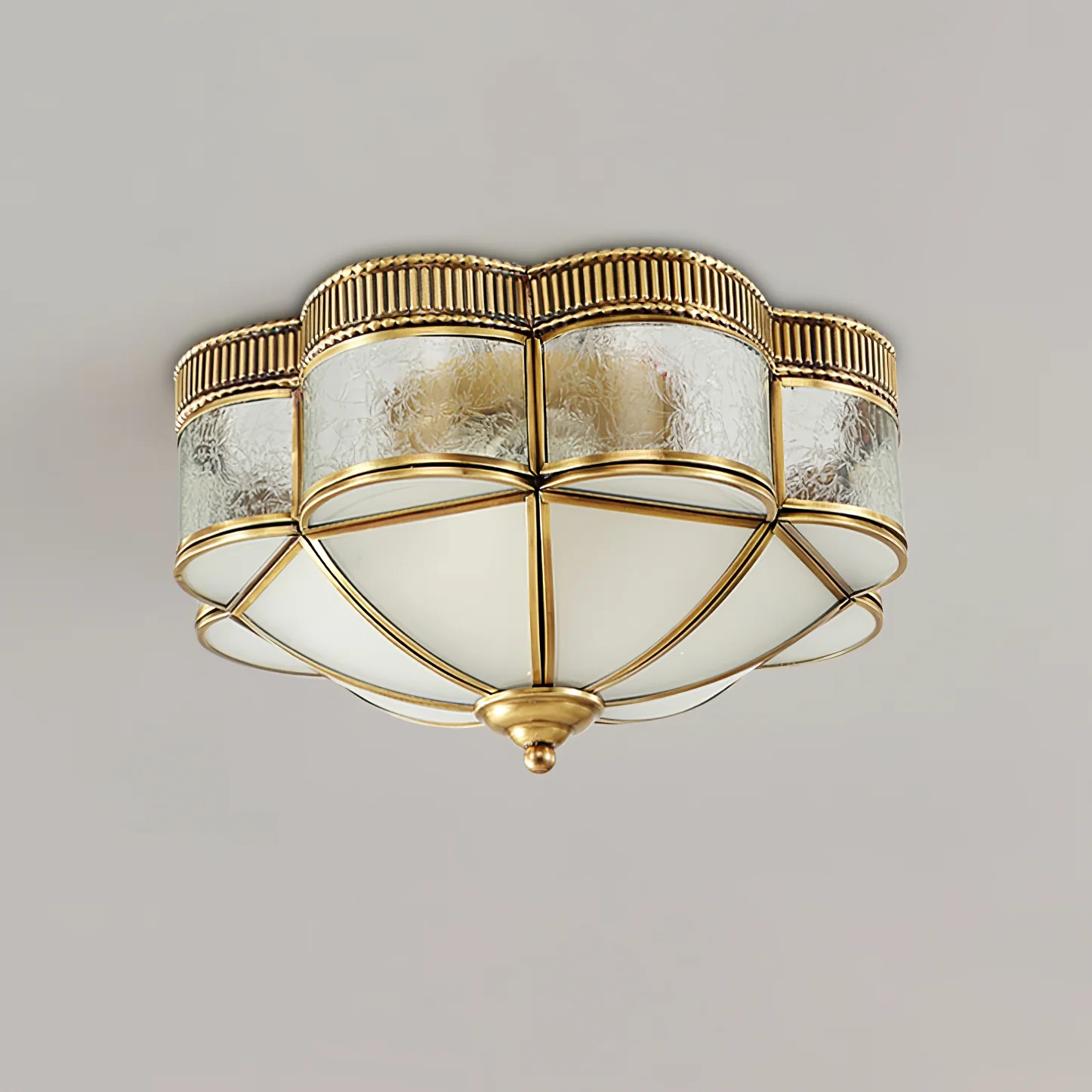 Brass Domed Flush Ceiling Lamp - Image 9
