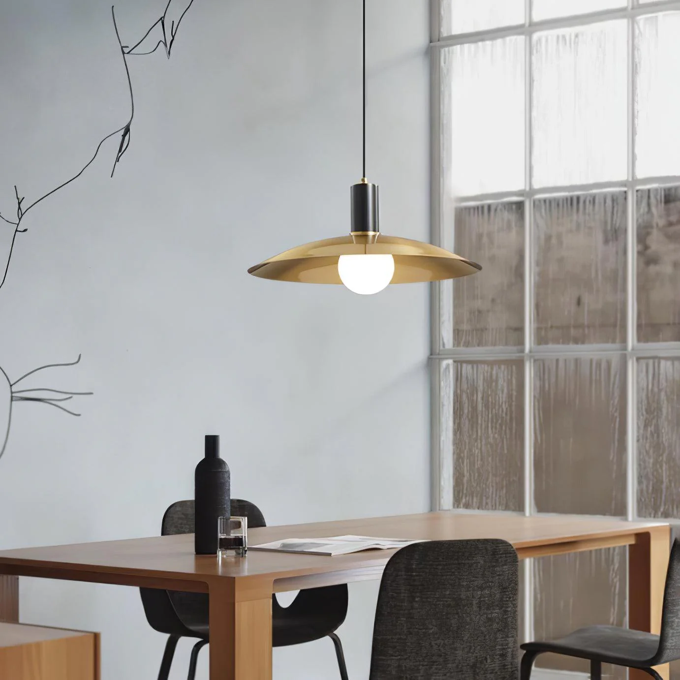 Brass Flared Pendant Lamp - Image 10